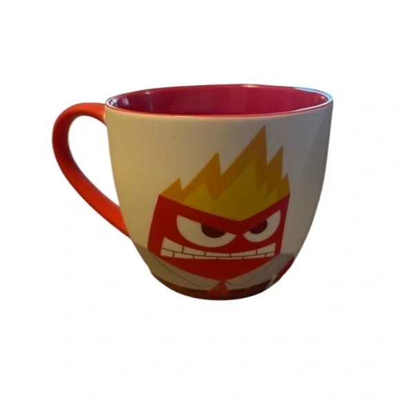 Disney Inside Out 2 ANGER DON'T PUSH MY BUTTONS! Soft Touch Ceramic 16oz Mug NEW - Picture 1 of 13